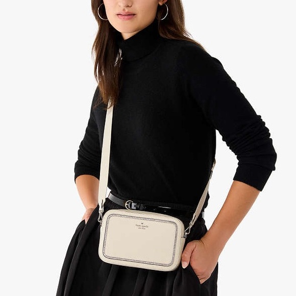 ♠️kate spade Madison Saffiano Mini Camera Crossbody Bag, Meringue NWT - Picture 2 of 7